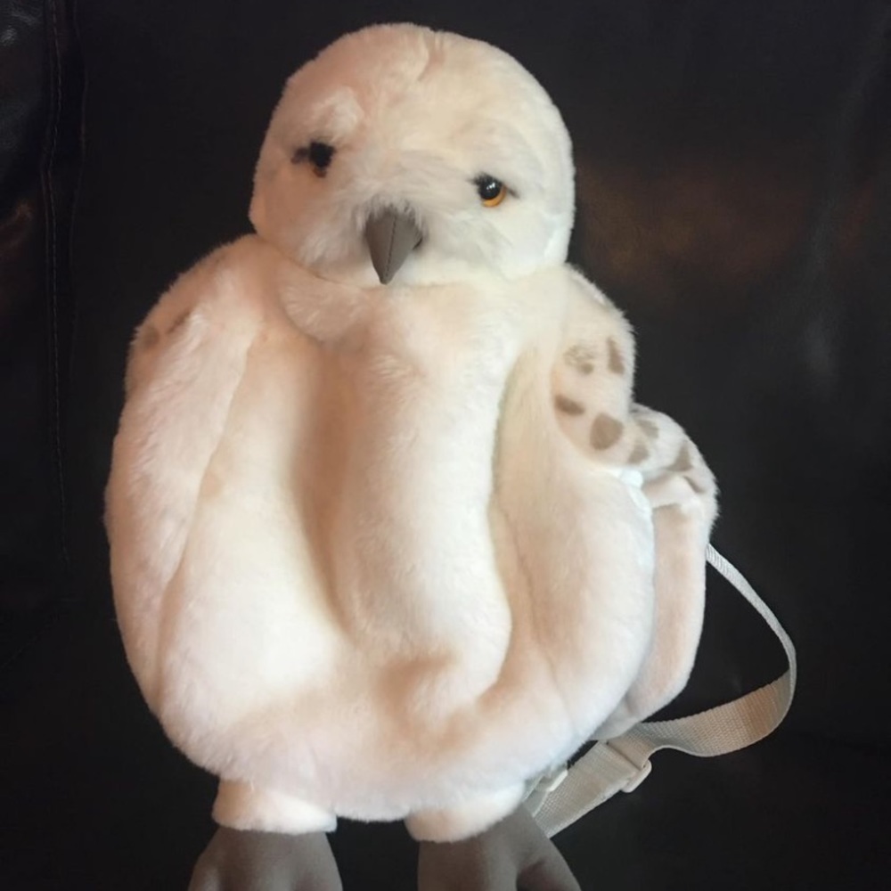 Hedwig owl plush back pack from Harry Potter.